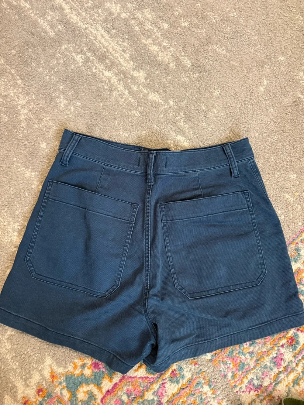 Madewell Dark Navy High-Rise Utility Shorts